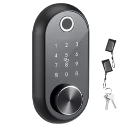 SucceBuy Fingerprint Door Lock Electronic Biometric Deadbolt with Touchscreen Auto Locking Anti-Peeking Password for Apartment