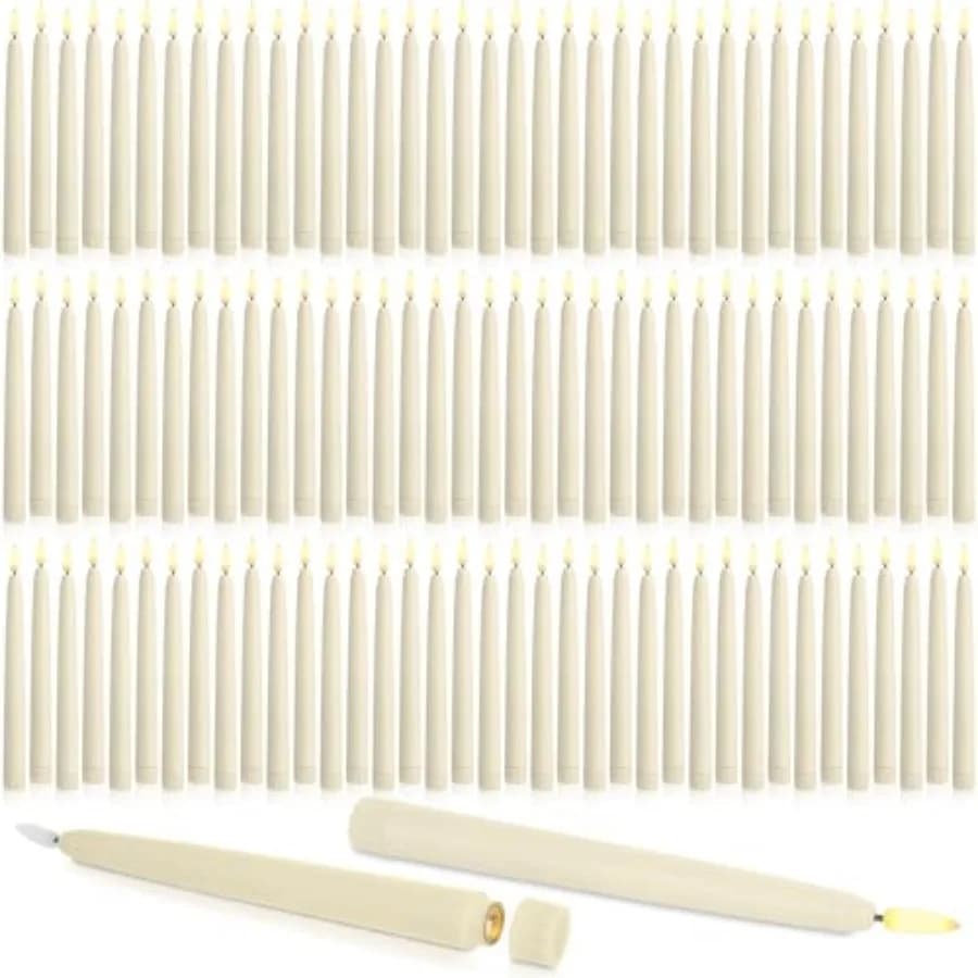 Pcs Flameless Taper Candles LED Taper Candles Flickering Bulk Ivory LED Candlestick for Easter Wedding Church Halloween Christm