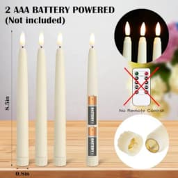 Pcs Flameless Taper Candles LED Taper Candles Flickering Bulk Ivory LED Candlestick for Easter Wedding Church Halloween Christm