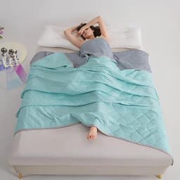 Queen Size Cooling Blanket - Breathable & Lightweight Cooling Comforter, Ice Silk Thin Quilt for Hot Weather & Airy Rooms