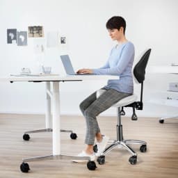 Saddle Chair with Back Support | Rolling Adjustable Esthetician Chair with Wheels | Heavy-Duty Massage Stool | for Massage Home Office Kitchen Clinic