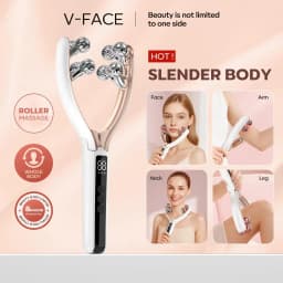 Doge&Vollar Facial Massager Face and Neck|Shaper & Slimmer for Women|Puffiness Reduction & Improved Circulation|Lymphatic Contour Face Brush Face Roller Lymphatic Drainage|Rechargeable for Home & Travel Use
