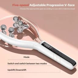 Doge&Vollar Facial Massager Face and Neck|Shaper & Slimmer for Women|Puffiness Reduction & Improved Circulation|Lymphatic Contour Face Brush Face Roller Lymphatic Drainage|Rechargeable for Home & Travel Use