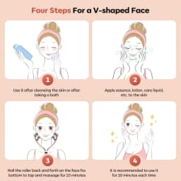 Doge&Vollar Facial Massager Face and Neck|Shaper & Slimmer for Women|Puffiness Reduction & Improved Circulation|Lymphatic Contour Face Brush Face Roller Lymphatic Drainage|Rechargeable for Home & Travel Use