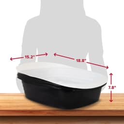 Large Sifting Litter Box, Scoop Tray with Microban, No-Mess Odor Control Easy Clean, Anti-Bacterial Multi-House