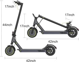 Roinside Electric Scooter- 8.5" Solid Tires, Up to 19MPH, 350W Motor, Max 22Miles Long-Range Foldable Escooter for Adults Adults Scooter with Double Braking System,Dual Shock Absorption System App Control
