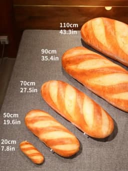Bread Pillow, Soft Butter Toast Bread Shaped Cushion, Lumbar Pillow, Filled, Home Decor Holiday Gift