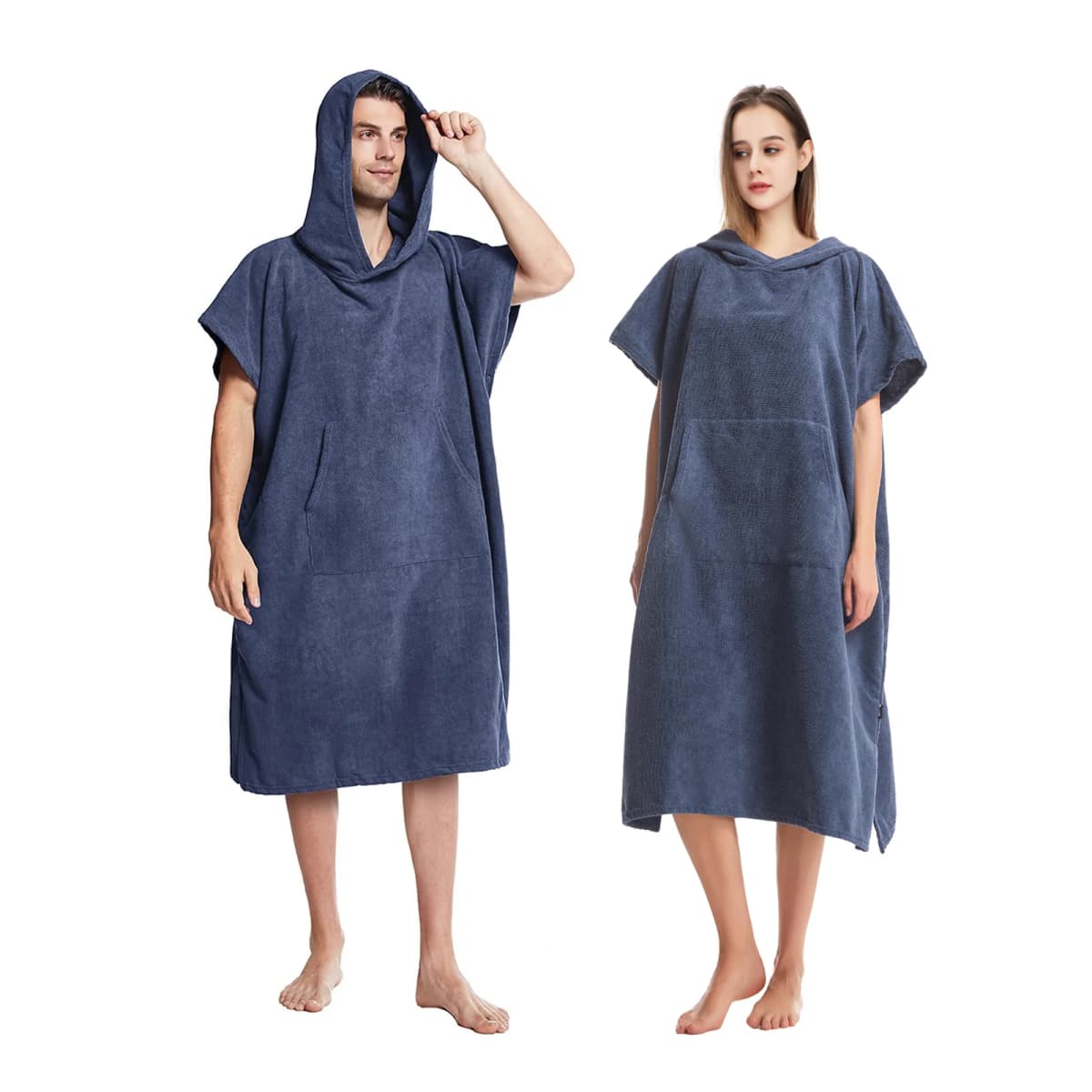 1 pc Mutao Changing Robe With Hood, Quick Dry Swimming Hooded Towel Surf Poncho, Terry Bathrobe, Windproof Beach Robe, Surfing Diving Swimmming Towel Poncho One Size Fit All