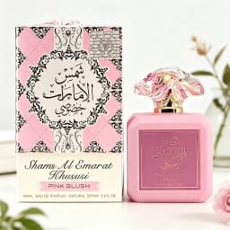 ARD AL ZAAFARAN Pink Blush Eau De Parfum 100ML With Original Gift Box Long Lasting Soft Sweet Floral Vanilla Musk Fragrance Women Perfume Matte Pink Square Bottle Crystal Petal Cap Romantic Scent Wedding Anniversary Gift for Ladies