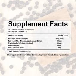 Niacinamide, Red Yeast Rice, Black Pepper Extract, Cholesterol Cleanser - Helps Lower Cholesterol Levels, 120 Capsules