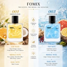 FOMIX 2PCS Men's Perfume Set, Long Lasting Fresh Ocean & Warm Seductive Eau De Parfum Spray, Citrus Floral Musk Woody Cologne, Day Night Portable Fragrance Gift for Him