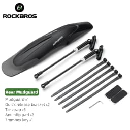 ROCKBROS Bicycle Mudguard Mountain Bike Fenders Widen Quick Release 26-29 Inch Bike Durable Adjustable Fender Bicycle Accessary