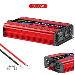 Power Inverter 1600W-10000W Pure Sine Wave12V/24V DC to 110V/220V Converter with Type-C Ports 2 AC Power Outlets  LCD Display