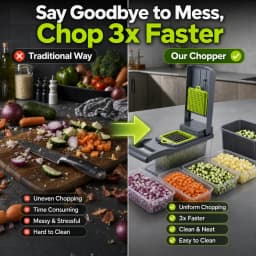 16-in-1 Vegetable Chopper PE+ABS Multi-Blade Kitchen Gadget for Home Cooking & Meal Prep