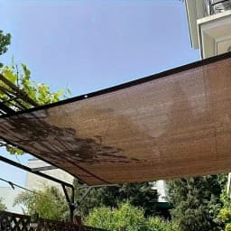 Large-Area Shading Net for Courtyards - Coffee-Colored - Specifically Designed for Large Courtyards, Made of High-Density