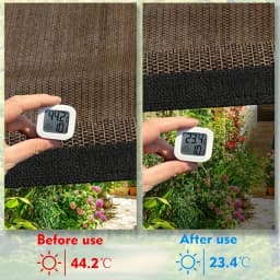 Large-Area Shading Net for Courtyards - Coffee-Colored - Specifically Designed for Large Courtyards, Made of High-Density