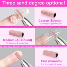 2000Pcs 3MM Sanding Bands for Nail Drill 100/150/240 Grit Nail Sanding Band Bulk for Salons Manicure