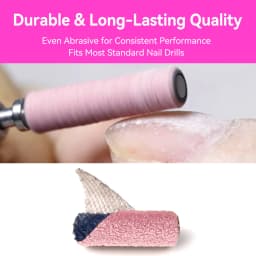 2000Pcs 3MM Sanding Bands for Nail Drill 100/150/240 Grit Nail Sanding Band Bulk for Salons Manicure