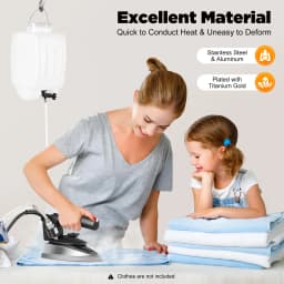1200W Electric Steam Iron, 110V Industrial Heating Iron Exhaust Vents Water Tank Dry/Steam Ironing, Flattening Clothes Wrinkles