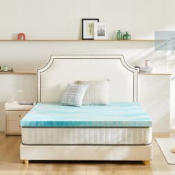 JHK 2-4 Inch Memory Foam Soft Mattress Topper Thick Gel Cooling Mattress Soft and Breathable Bed Topper Bedroom Furniture
