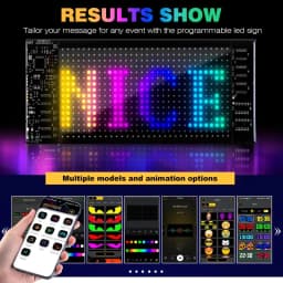 Devil Eyes Light 23.23X4.72in Dynamic Eye Lights Programmable LED Display Flexible DIY Dynamic Text Music Sync Timer for Cars