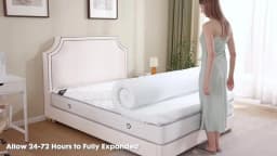 JHK 4 Inch Mattress Topper with Fabric Cover Memory Foam Thick Gel Infused Cooling Toppers Pad and Breathable Bed Topper