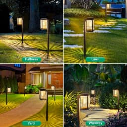 2/6 Pack Solar Pathway Garden Lights Outdoor Waterproof Landscape for Yard Patio Walkway Driveway Decor Solar Lawn Lamp Lighting