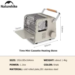 Naturehike Camp Heater Portable Space Heater for Indoor & Outdoor Use Camping Mini Cassette Heating Stove