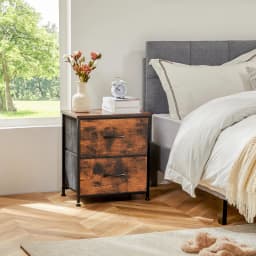 MCQ 2 Fabric Drawers Living Room Cabinet Storage Display Nightstand Bedside Coffee Sofa Tea Table Cabinets For Furniture