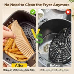 50 Pack 8 Inch Air Fryer Liners - Essential Non-Stick Parchment for 5-8 QT Air Fryer Kitchen Accessories