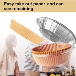50 Pack 8 Inch Air Fryer Liners - Essential Non-Stick Parchment for 5-8 QT Air Fryer Kitchen Accessories