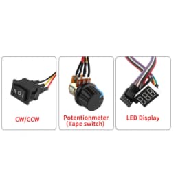 Digit DC10-55V Motor Speed Controller 60A PWM Speed Controller with Switch Digital Display CW CCW Reversible 12V 24V 36V