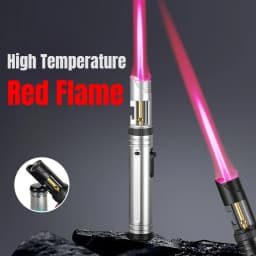 New Multifunctional Red Flame Jet Gas Igniter Windproof Portable Turbo Torch Lighter for Men's Gifts Cigarette Accessories