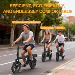 14 inch Foldable Electric Bike for Adults, 500W Motor Ebike, Max 22MPH Speed, 30 Miles Long Range, Dual Brake System, 265lbs Load Capacity Portable MINI Electric Bicycle for City Commuting