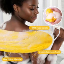African Net Bath Sponge Exfoliating Shower Puff Foam Towel Stretch Body Scrubber Back Cleaning Sponge Soft Mesh Bath Net for Skin Exfoliation Daily Shower Body Care Accessories