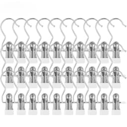 Multifunctional Clothespin Hanger Clothes Hook Buckle Metal Stainless Steel Hat Skirt Trouser Clip Clothing Wardrobe Storage