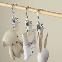 Multifunctional Clothespin Hanger Clothes Hook Buckle Metal Stainless Steel Hat Skirt Trouser Clip Clothing Wardrobe Storage