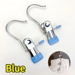 Multifunctional Clothespin Hanger Clothes Hook Buckle Metal Stainless Steel Hat Skirt Trouser Clip Clothing Wardrobe Storage