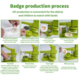 Button Maker Machine, 32mm Installation-Free DIY Pin Button Maker Press Machine Kit Unique Design Easy to Operate