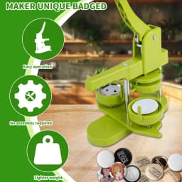 Button Maker Machine, 32mm Installation-Free DIY Pin Button Maker Press Machine Kit Unique Design Easy to Operate