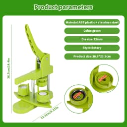 Button Maker Machine, 32mm Installation-Free DIY Pin Button Maker Press Machine Kit Unique Design Easy to Operate