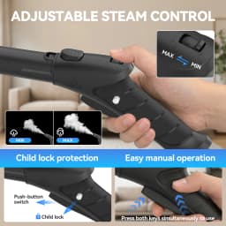Multi-Surface Handheld Steam Cleaner High Temperature Deep Cleaning with Multiple Accessories for Home Kitchen Floor Window Car Seat Carpet Tile