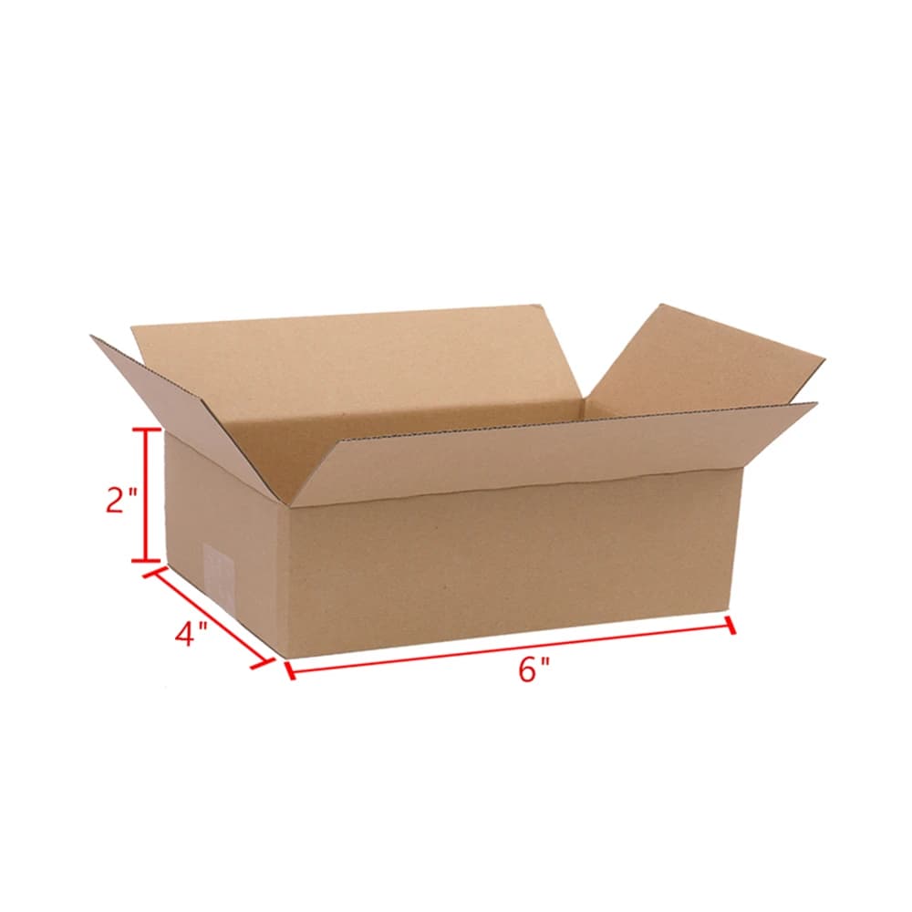 100 Pack Yellow Corrugated Cardboard Boxes 6x4x2" (15.2x10.2x5.1cm) Small Shipping Boxes for Mailing & Gift Packaging