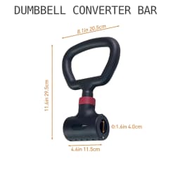 Dumbbell Converter - Convert Dumbbells to Barbell Set and Kettlebell for Home Fitness - Adjustable & Up to 100 lb Capacity Weigh
