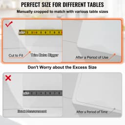 SucceBuy Multi-size 1.5/2mm Tablecloth Protector Table Cover Mat PVC Soft Waterproof Clear Water Resistant Easy Clean