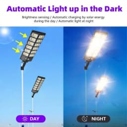 504LED Ultra-Bright Solar Street Light Wide Angle Motion Sensor, Remote Control, Energy-Efficient, Waterproof 4300mAh