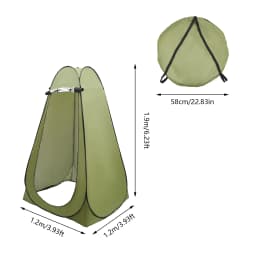 Portable Toilet Tent for Hiking Outdoor Camping Privacy Shelter Waterproof 1.2×1.2×1.9m for Hiking Picnics Fishing Camping