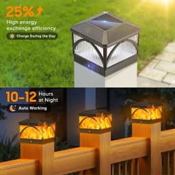 Outdoor Waterproof Villa Gate Fence Light Solar Light Outdoor Villa Column Lamp Fence Gate Pillar Head Led Lamp For House Garden