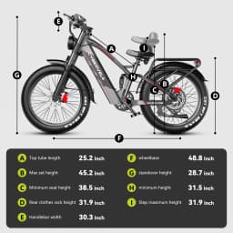Cybervelo 5000W Peak Fat Tire Electric Bike 26"x4.0 All Terrain Mountain Commuter Ebike 7-Speed Up to 120 Miles 52V 40Ah/60V 50Ah Battery EK9