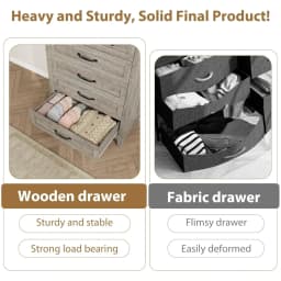 5 Dresser for Bedroom, 41.3 in Tall Vertical Drawer Dresser with Large Storage, Freestanding Wooden Closet Chest, Customized